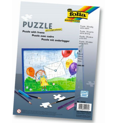 2332 A4 m.Rahmen Puzzle 35tlg.blanko weiß