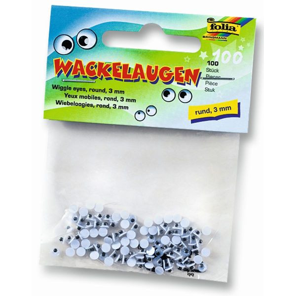 4001868750034 - 750003 Wackelaugen D3mm 4001868750034 folia 750003 100 Stück 4001868750034 - 750003 Wackelaugen D3mm 4001868750034 folia 750003 100 Stück