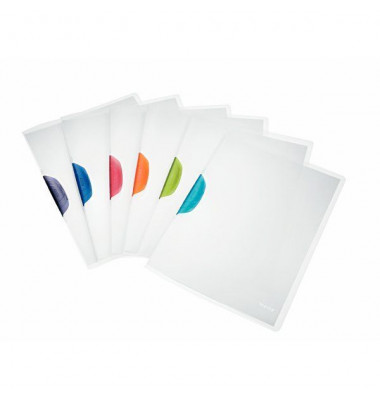 Klemmhefter ColorClip 4174-00-99, A4, für ca. 30 Blatt, Kunststoff, transparent/farbig sortiert