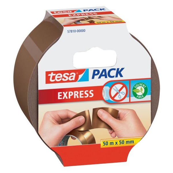 6 Stück Tesa Packband tesapack Express 57810-00000-01, 50mm x 50m, 60my, braun 4042448127006 Tesa 50 Meter