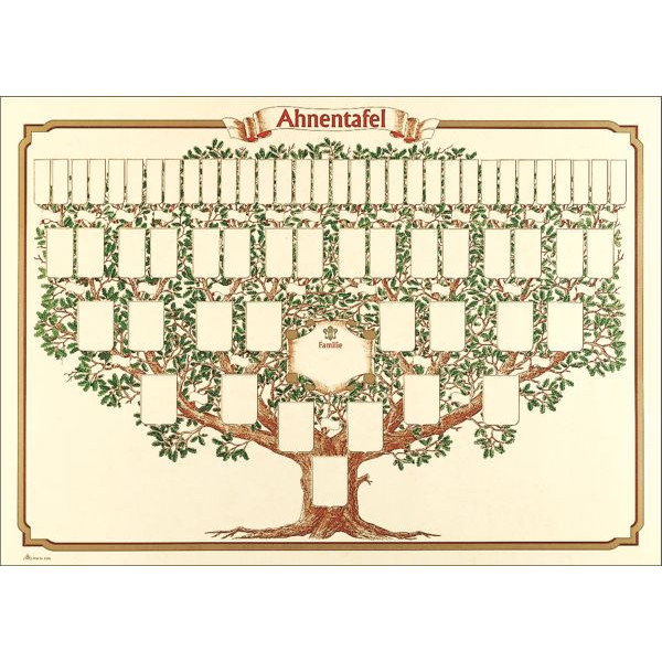 4002871280808 - Ahnentafel 2808 Baum 50 x 70 cm 1-63 Personen 4002871280808 RNK