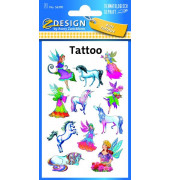 56390 Tattoo Elfen+Einhorn fbg.