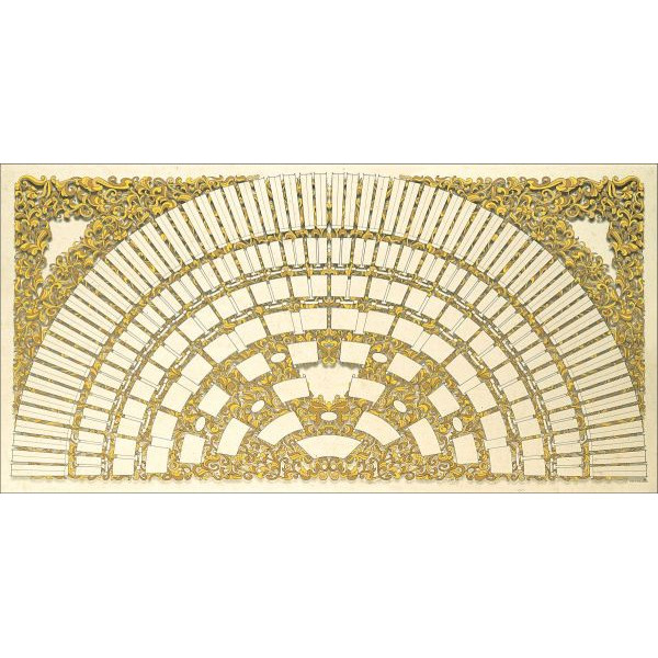 4002871281003 - Schmuck-Ahnentafel Halbkreis mit Ranken für 8 Generationen bis 255