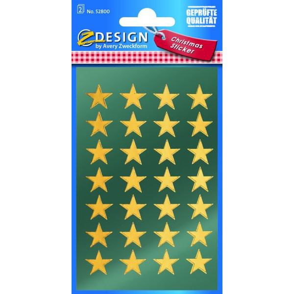 4004182528006 - 52800 gold WeihnSchmucketikett Stern15mm 4004182528006 AVERY Zweckform