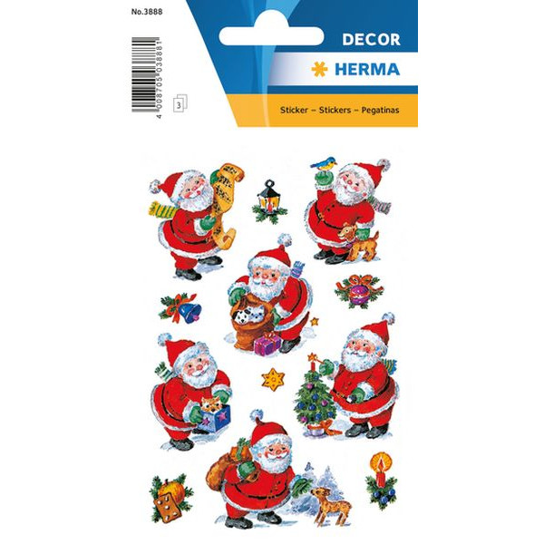 10 Stück Herma 3888 Weihnachten Schmucketikett Nikolaus lustig 4008705038881 Herma 18 Stück