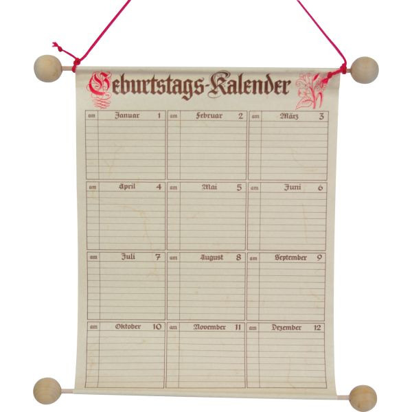 4002871288606 - Geburtstagskalender 2886 12 Monate   1 Seite 25x32cm Jahresunabhängig 4002871288606 RNK