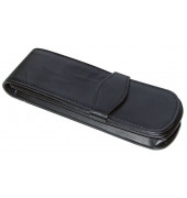 Schreibgeräteetui Classic schwarz für 2 Schreibgeräte Leder