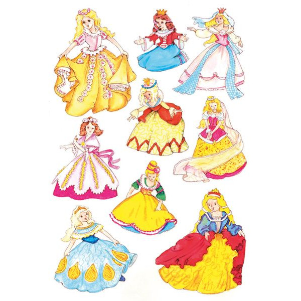 10 Stück Herma 3461 Decor Schmucketikett Prinzessinen 4008705034616 Herma 27 Stück