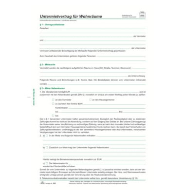 520/10 Untermietvertrag A4