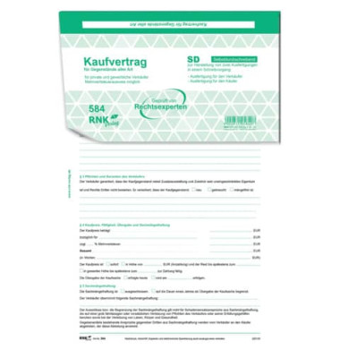 584/10 Universal Allgemein Kaufvertrag A4 SD 584/10 Universal Allgemein Kaufvertrag A4 SD