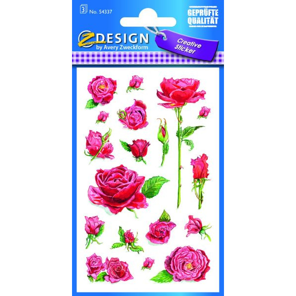 10 Stück AVERY Zweckform 54337 Schmucketikett Rosen 4004182543375 AVERY Zweckform 54 Stück