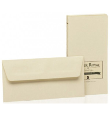 Designbriefumschläge Paper Royal Din Lang ohne Fenster nassklebend 100g chamois
