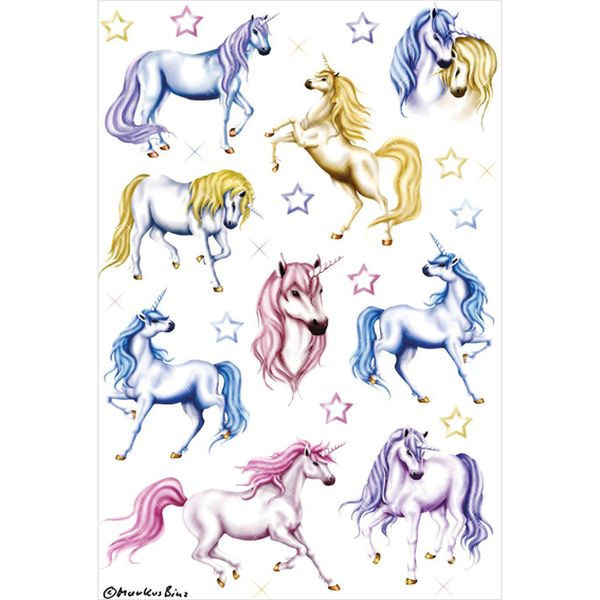 10 Stück Herma 3427 Decor m.Glimmer Schmucketikett Einhorn 4008705034272 Herma 38 Stück