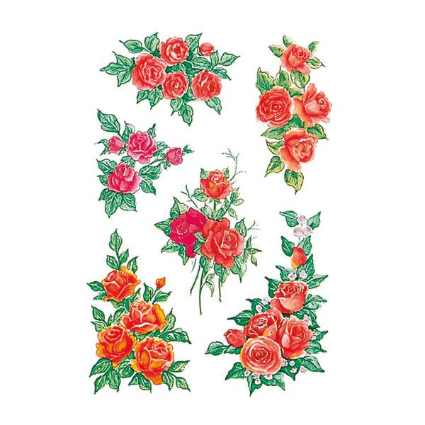 10 Stück Herma 3809 Decor Schmucketikett Rosenbouquets 4008705038096 Herma 18 Stück