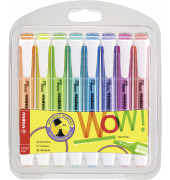 Textmarker-Set STABILO swing cool, 275/8-3, Etui, farbig sortiert (gelb/orange/gr&uuml;n/blau/royalblau/lavendel/pink), 1-4mm Keilspi