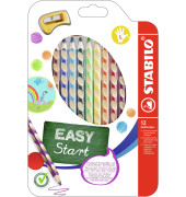 Buntstifte-Set EASYcolors, 331/12, farbig sortiert, dreikant, ergonomisch, Packung