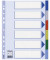 Kunststoffregister 15260, 6-teilig blanko, A4, 120µm, farbige Taben, 6-teilig