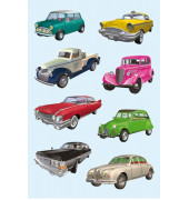 3452 Decorsticker Schmucketikett Autos II