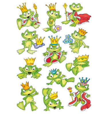 3429   Papier Schmucketikett Froschkönig