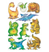 3431 Decorsticker Schmucketikett Dinos Papier