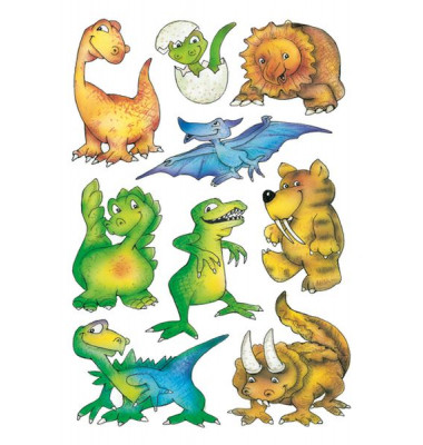 3431 Decorsticker Schmucketikett Dinos Papier