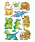 3431 Decorsticker Schmucketikett Dinos Papier