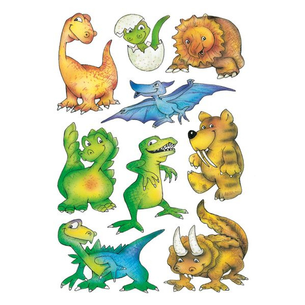10 Stück Herma 3431 Decorsticker Schmucketikett Dinos Papier 4008705034319 Herma 27 Stück