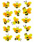 6038 Sticker Magic Bienen Neon