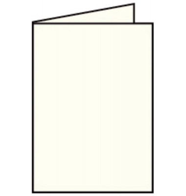 Blanko-Gru&szlig;karten 220719512 DIN B6  Hoch doppelt 24cm x 169mm (BxH) 220g creme