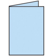 Blanko-Gru&szlig;karten 220719517 DIN B6  Hoch doppelt 24cm x 169mm (BxH) 220g himmelblau