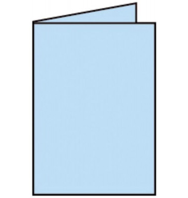 Blanko-Grußkarten 220719517 DIN B6  Hoch doppelt 240mm x 169mm (BxH) 220g himmelblau