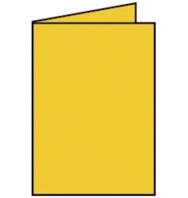 Blanko-Gru&szlig;karten 220719543 DIN B6  Hoch doppelt 24cm x 169mm (BxH) 220g goldgelb
