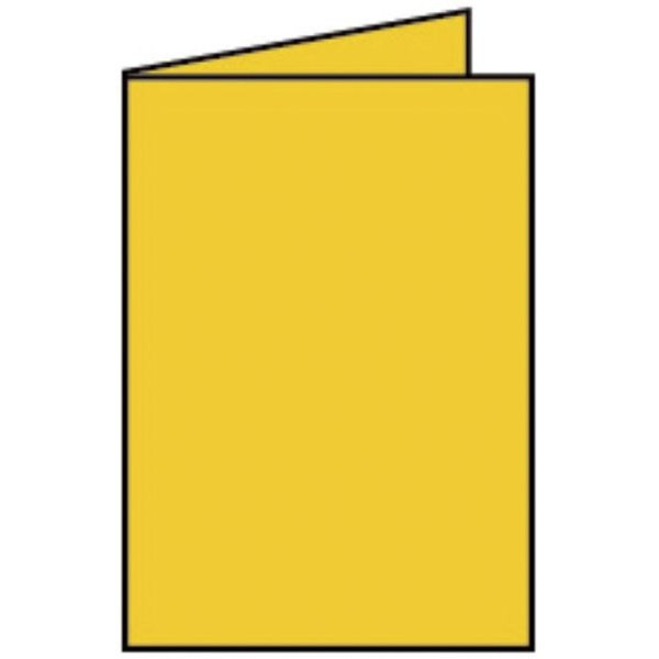 Rössler Blanko-Grußkarten 220719543 DIN B6  Hoch doppelt 24cm x 169mm (BxH) 220g goldgelb 4014969497388 Rössler 5 Stück