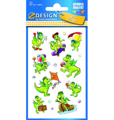 54043 Papier Schmucketikett kleiner Drache