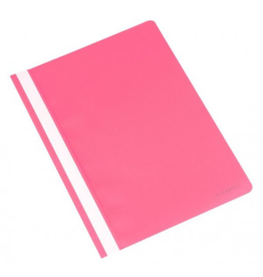 Schnellhefter KF01673 KF01673, A4, dunkelpink, Kunststoff, Vorderdeckel transparent