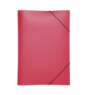 Eckspannmappe Lucy Trend 21638-03, A3 rot Polypropylen 80g, mit 3 Einschlagklappen