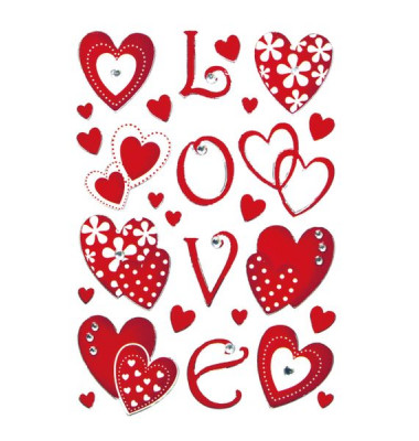 6287 Jewel Magicsticker Schmucketikett Love Herzen 6287 Jewel Magicsticker Schmucketikett Love Herzen