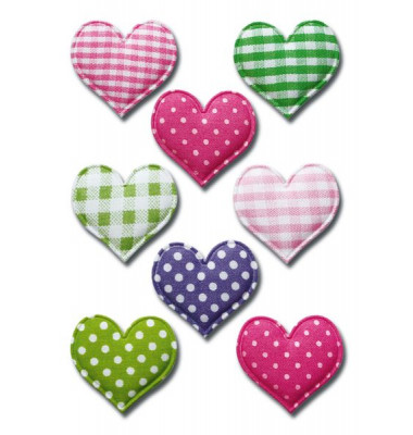 6288 Stoff Magicsticker Schmucketikett Herzen 6288 Stoff Magicsticker Schmucketikett Herzen
