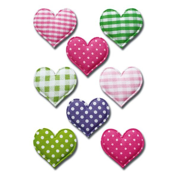 10 Stück Herma 6288 Stoff Magicsticker Schmucketikett Herzen 4008705062886 Herma 8 Stück
