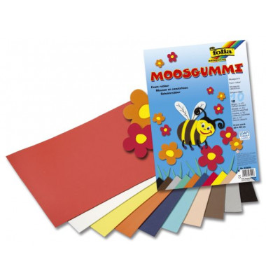 23509  Pg10Bl Moosgummi 2mm 10Farben sort.