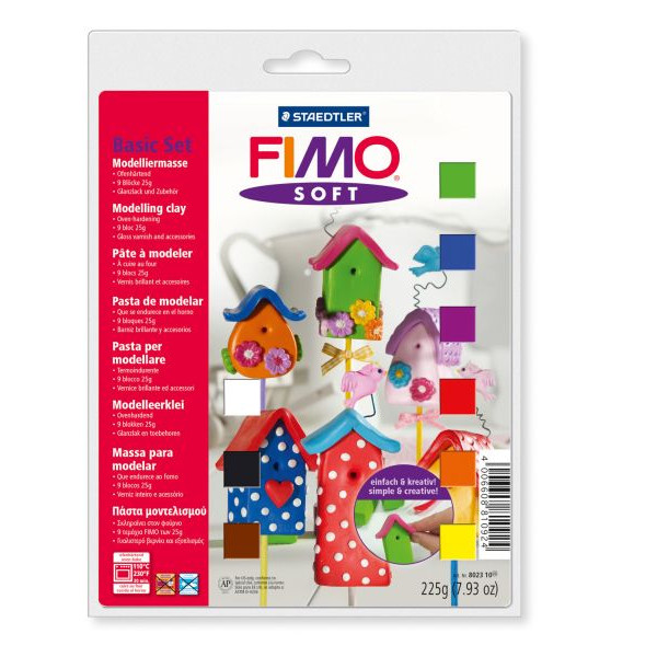 4006608810924 - Fimo Soft 8023-10 Modelliermasse Basis-Set 9x 25g farbig sortiert 4006608810924 225 Gramm