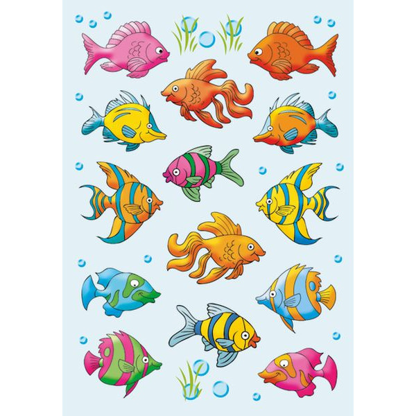 10 Stück Herma 3333 Decorsticker Schmucketikett Fische 4008705033336 Herma 42 Stück