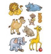 3334 Decorsticker Schmucketikett Zootiere