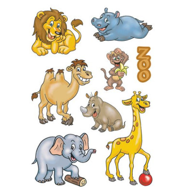 3334 Decorsticker Schmucketikett Zootiere