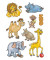 3334 Decorsticker Schmucketikett Zootiere