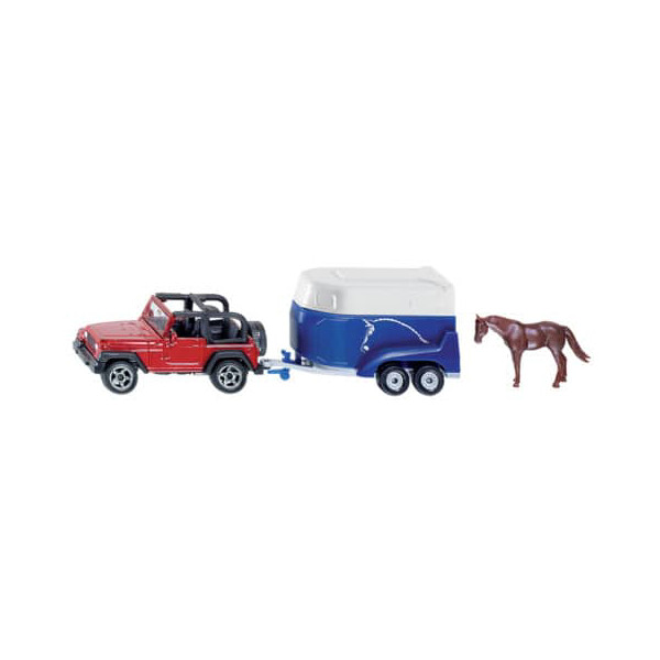 4006874016518 - siku Jeep Wrangler mit Pferdeanhänger Böckmann 1651 Spielzeugauto