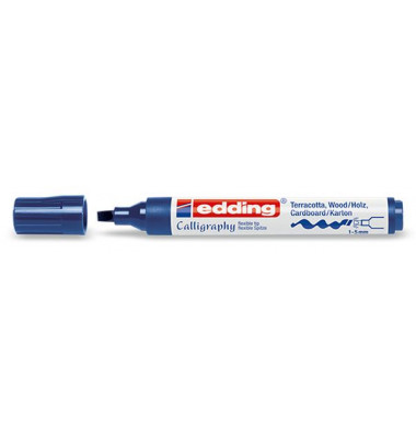 4-1455017 Calligraphy Marker stahlblau