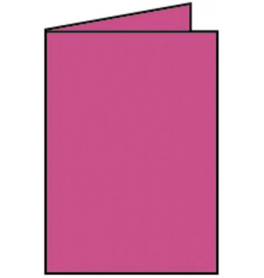 Blanko-Grußkarten 220719554 DIN B6  Hoch doppelt 220g pink
