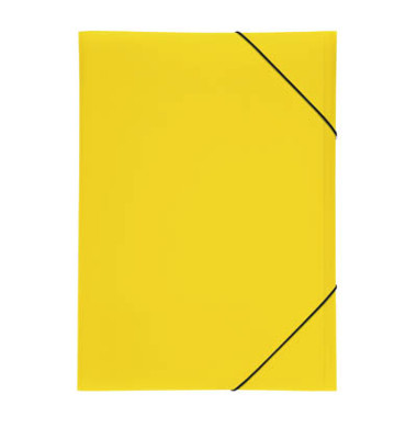 Eckspannmappe Lucy Trend 21638-04, A3 maisgelb Polypropylen 80g, mit 3 Einschlagklappen