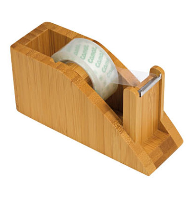 Klebebandabroller Bambus 61 907, f&uuml;r Klebeb&auml;nder bis 19mm x 33m, bambus
